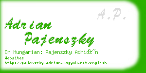 adrian pajenszky business card